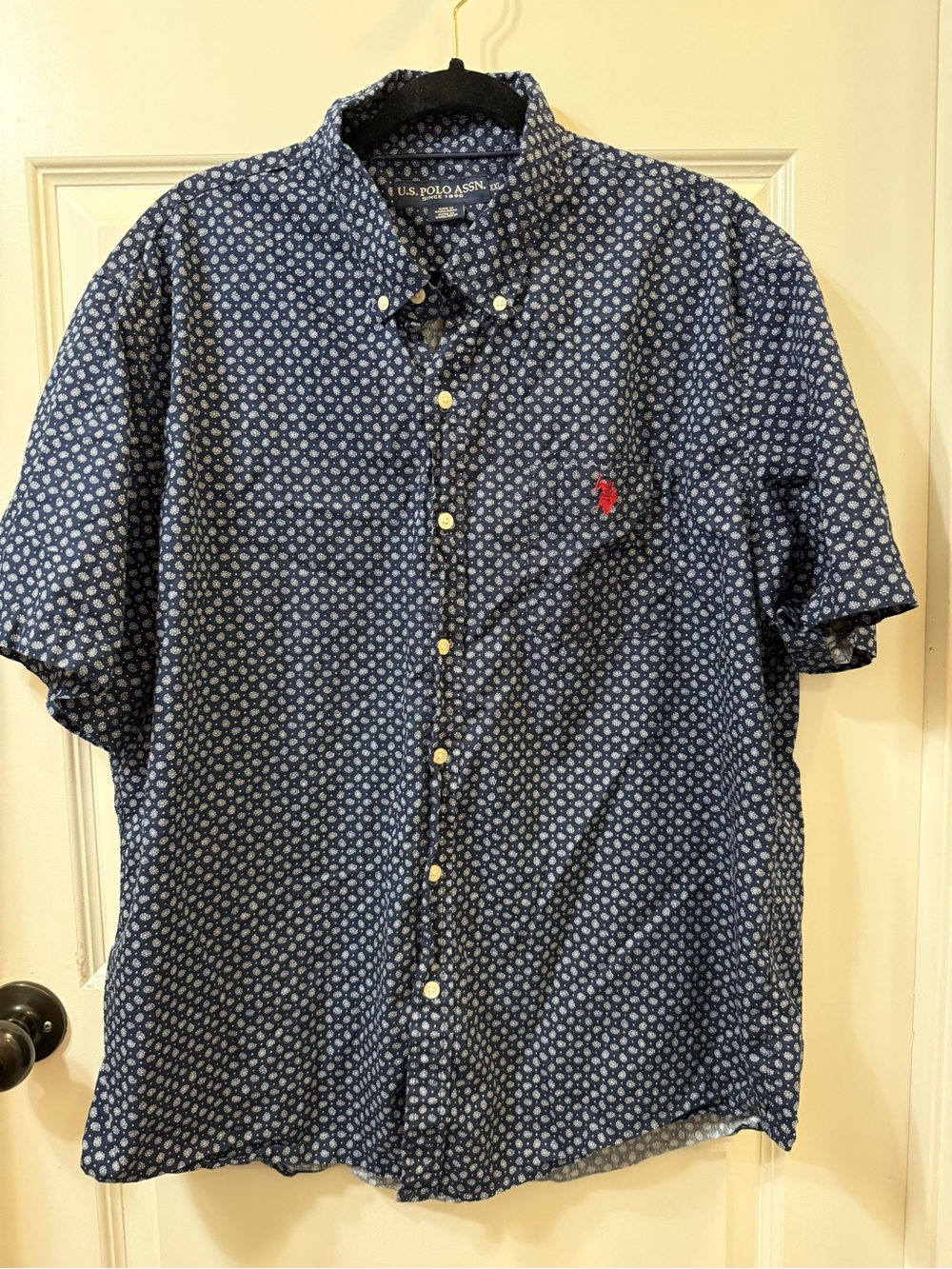 U.S. Polo Assn. Navy Micro Print Button-Down Shirt XXL